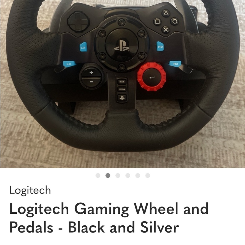 Logitech Racing Wheel and Pedals - Black and Silver